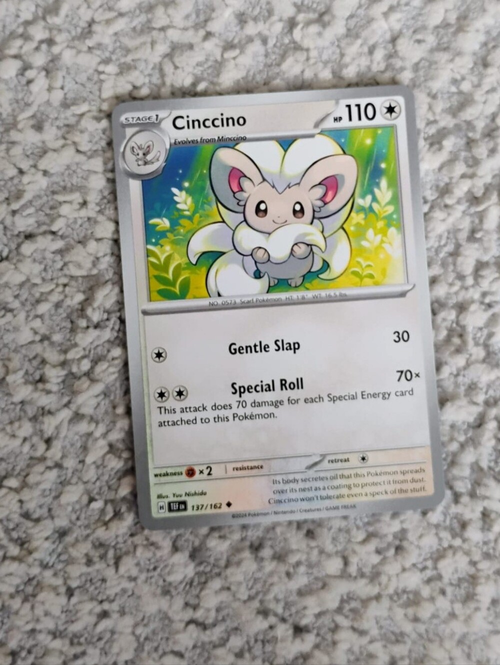 POKEMON TCG Card Cinccino Temporal Forces 137/162 PZ